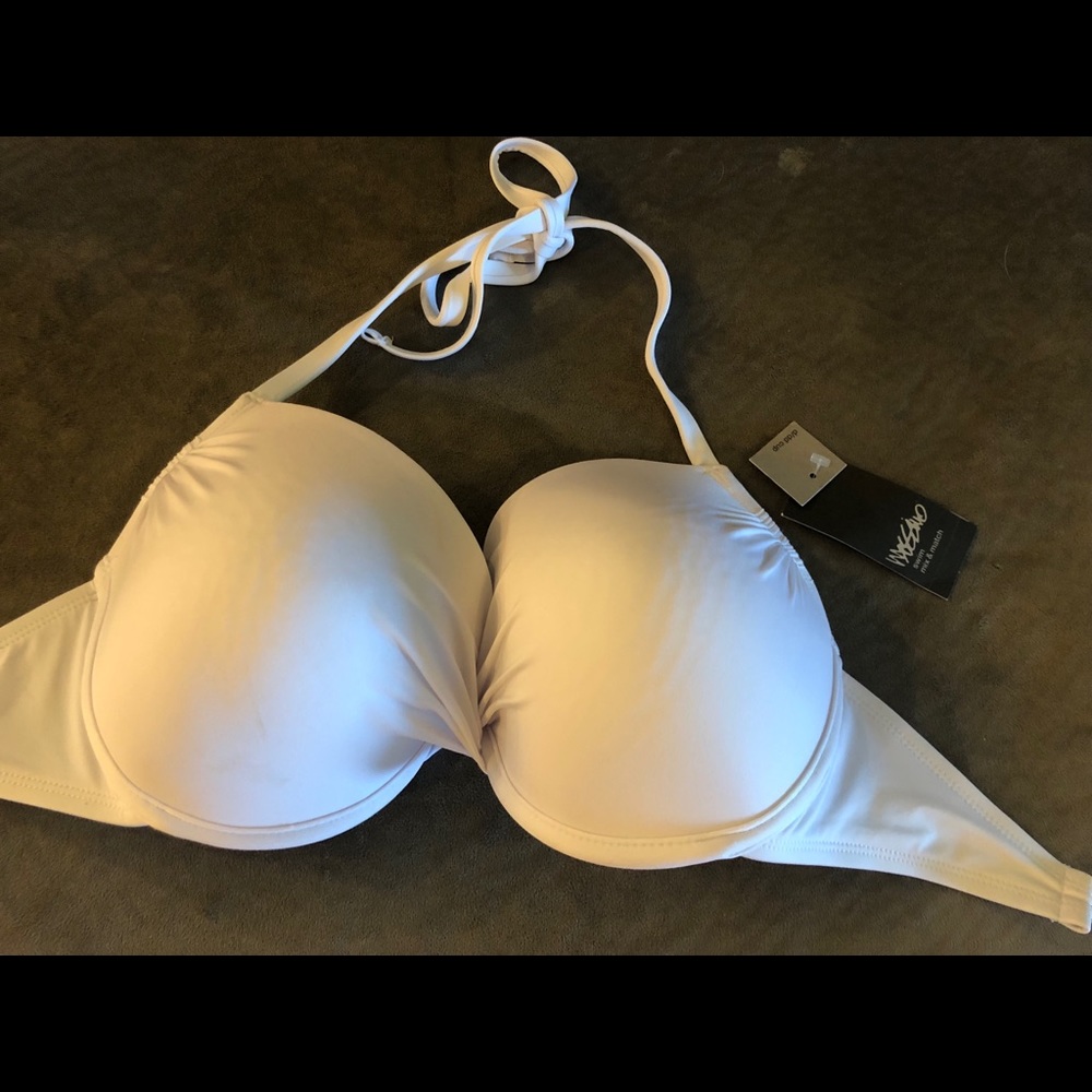 NWT white push up swim top D\DD